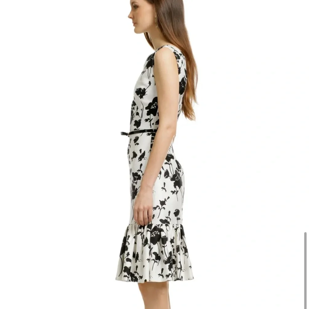 kate spade Black and White Floral Fit-and-Flare Dress